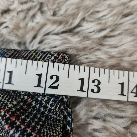 Vylette A-Line Plaid Mini Skirt Gray Faux Button Front Women's Size‎ XS - Picture 8 of 9